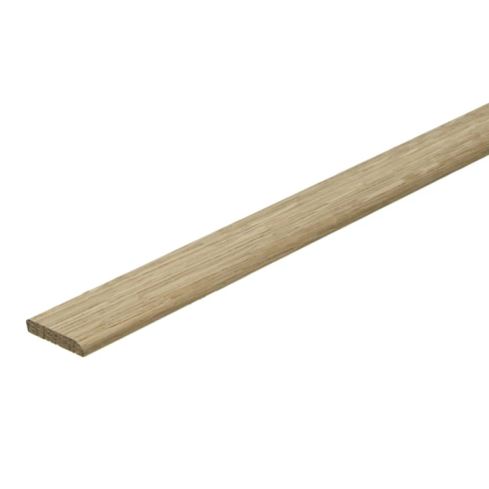 Afwerklijst Eiken Onbewerkt 6x28mm - Plinten