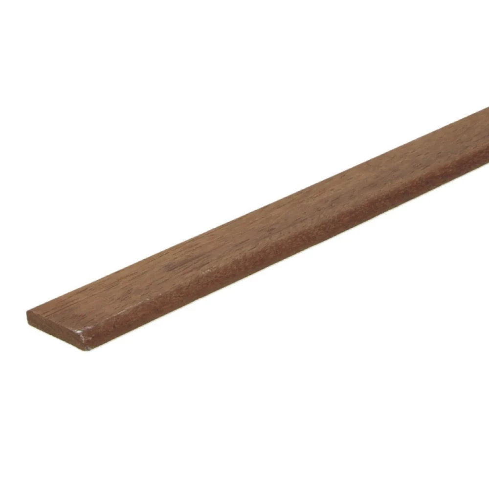 Afwerklijst Merbau Onbewerkt 6x28mm - Plinten