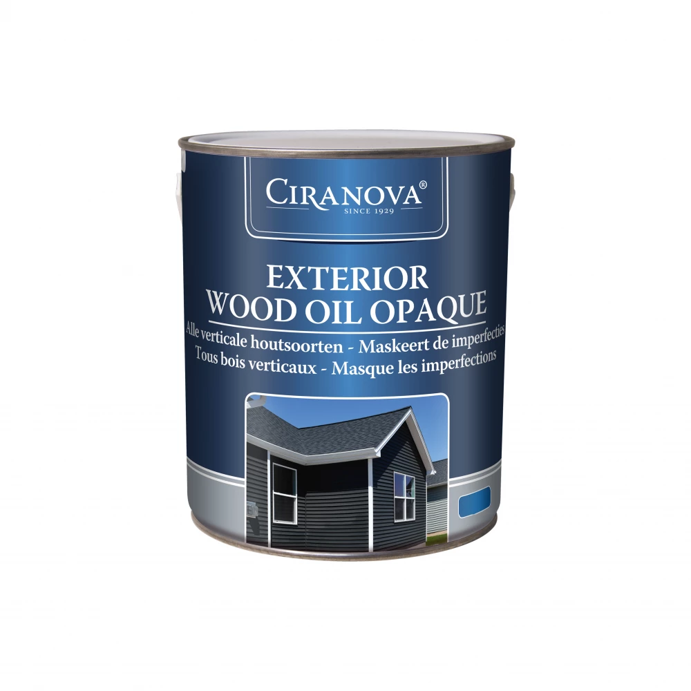 Ciranova Exterior Wood Oil Opaque Black 0.75l - Onderhoudsproducten