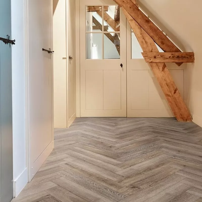 Coretec Naturals Herringbone Acorn - Click Vinyl