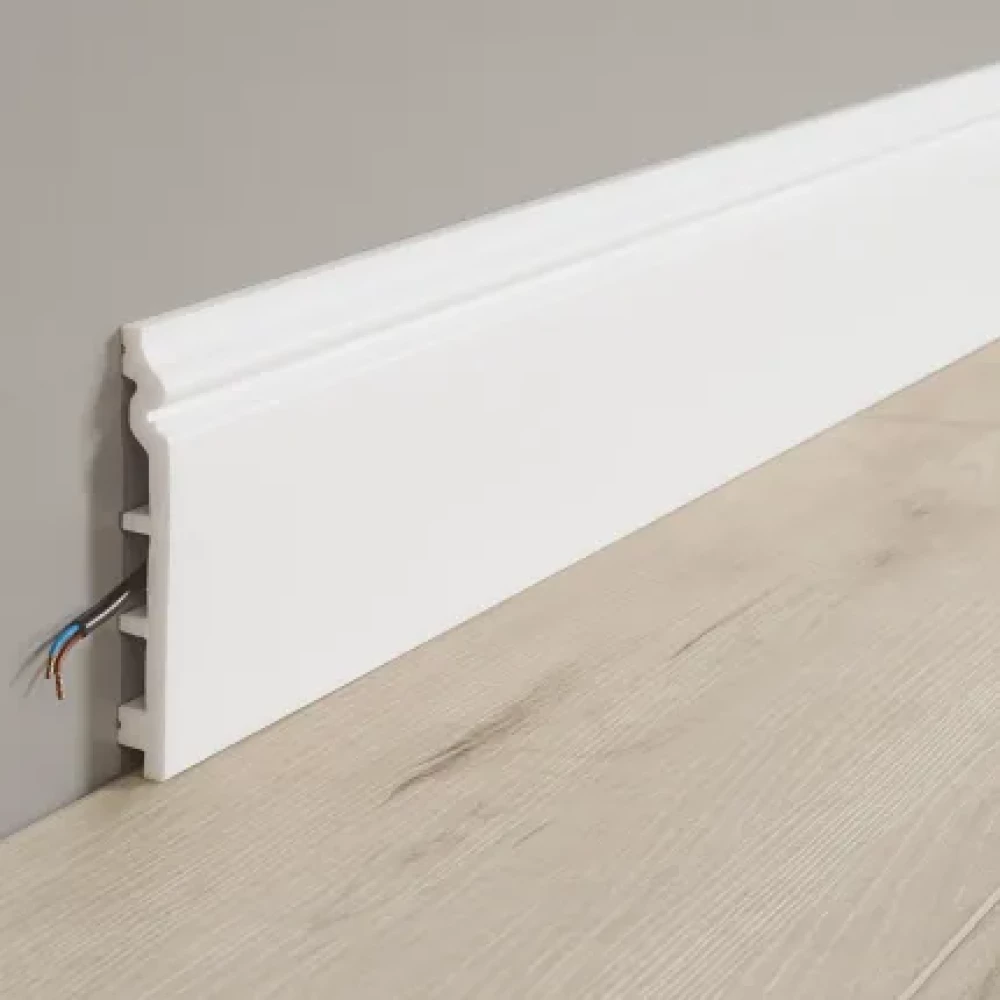 Coretec Wit Overschilderbare Plint Castle 138mm - Plinten