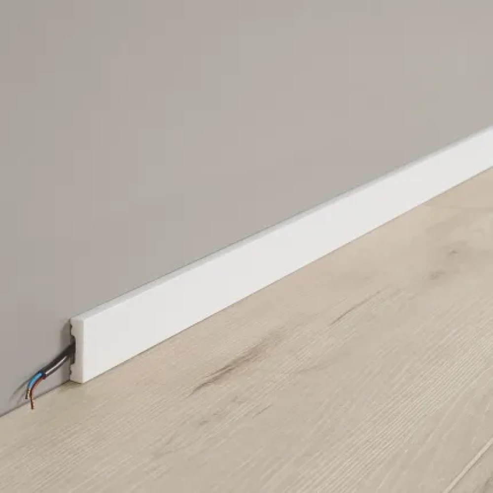 Coretec Wit Overschilderbare Plint Low 40mm - Plinten