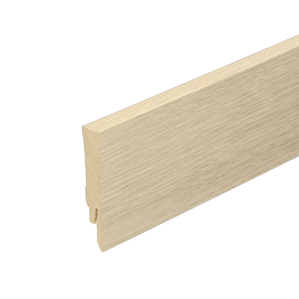 Rechte Folieplint Medium Blond Oek 70x14mm - Plinten