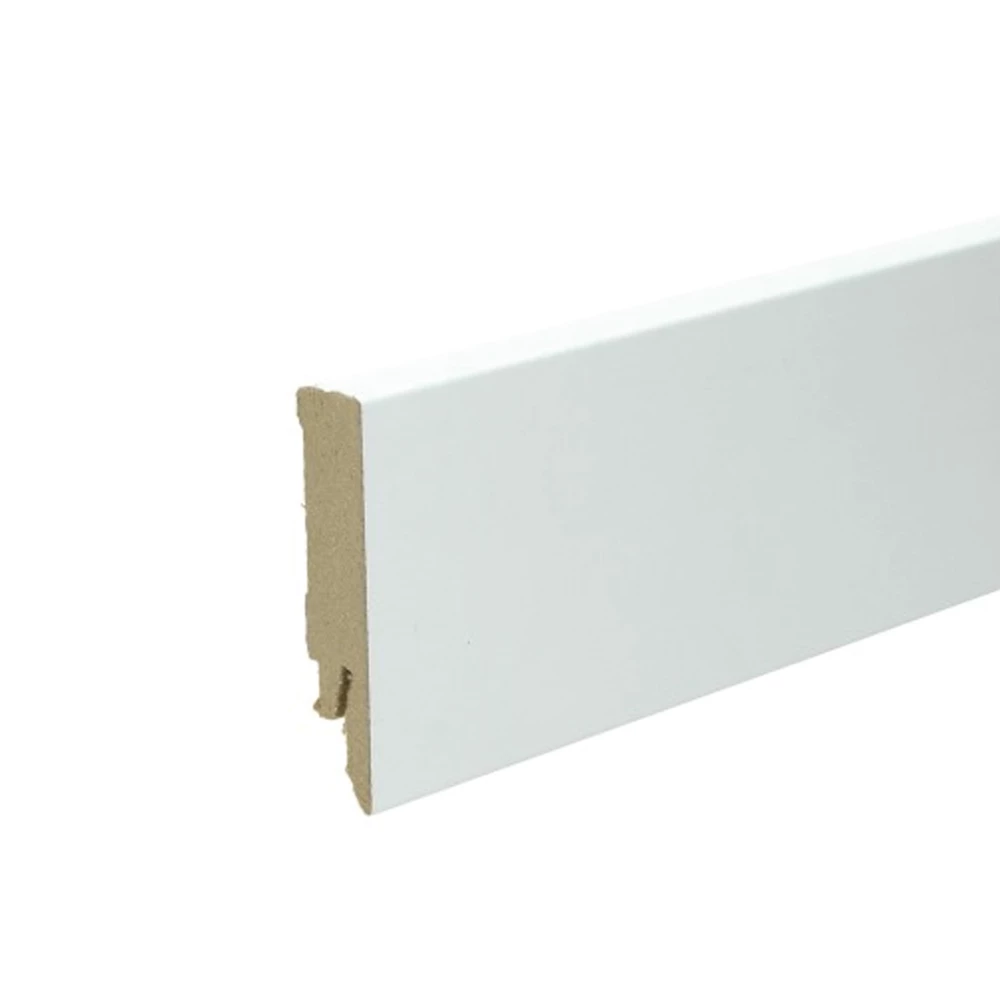 Rechte Folieplint Wit Ral 9001 70x14mm - Plinten