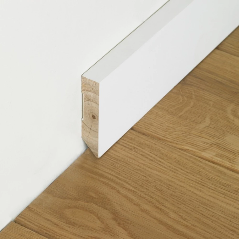 Lalegno Wit Overschilderbare Massieve Plint 40mm - Plinten