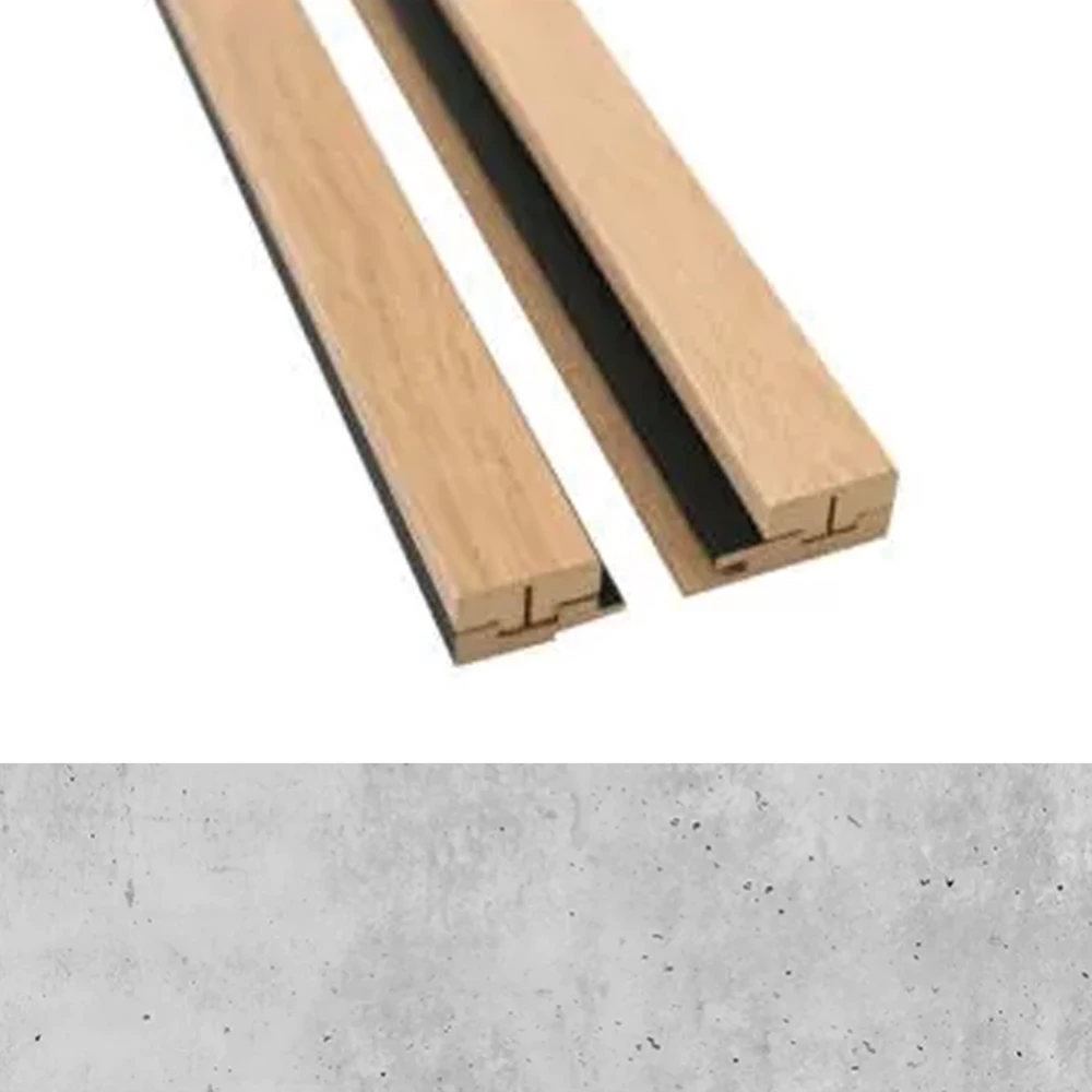 Maestro Eindprofielkit Latt Raw Concrete - Black - Lijstwerk