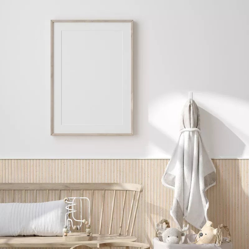 Maestro Latt Lambris Concrete Blossom - White - Wand