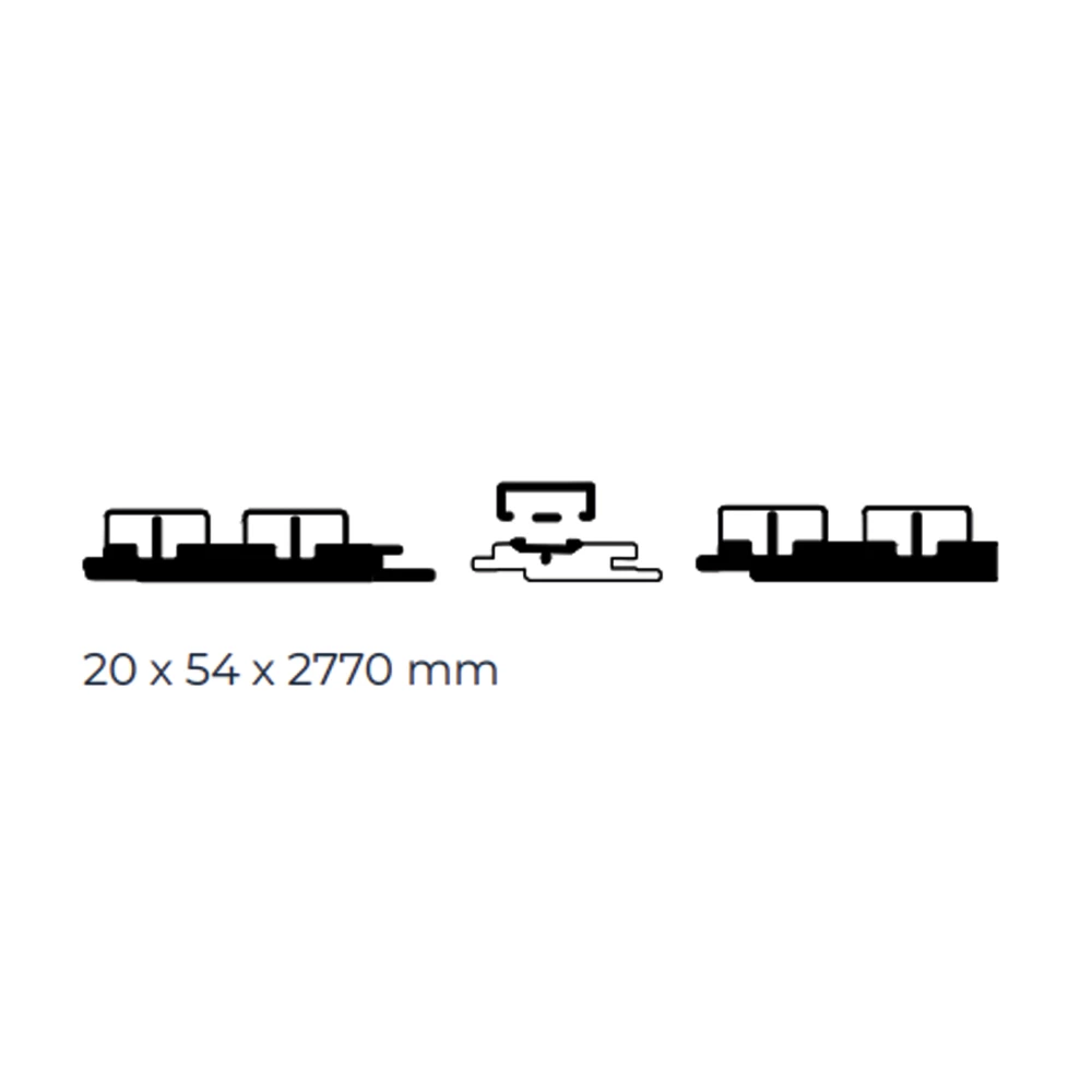 Maestro Latt Led-profiel PVC Bronze