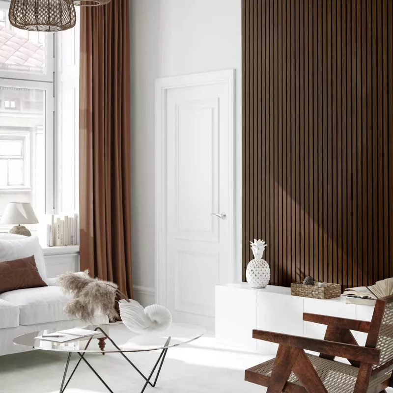 Maestro Latt Smoked Walnut - Black - Wand