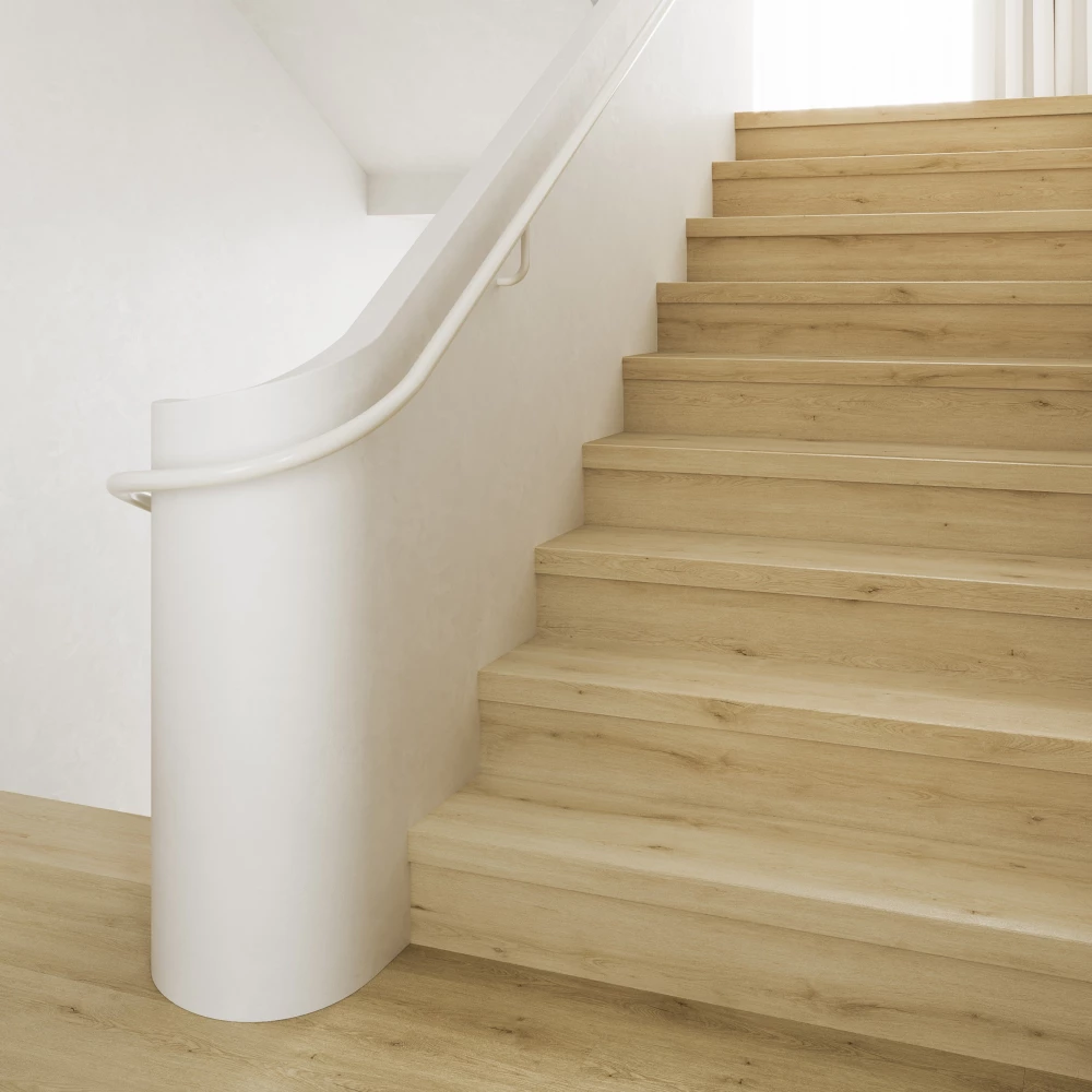 Maestro Vinyl Trapcover Solid XXL Dubbele Trede Almond Oak - Trapneuzen
