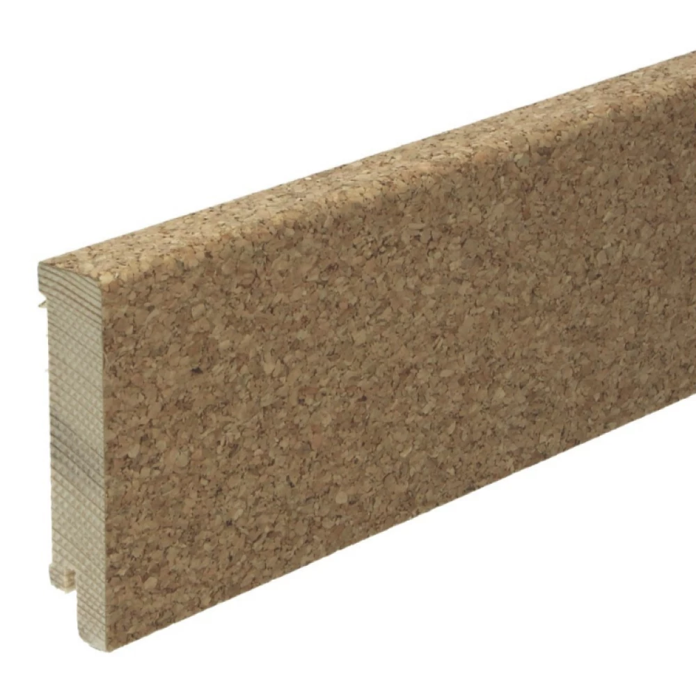 Moderne Rechte Fineerplint Kurk Gelakt 60x16mm - Plinten