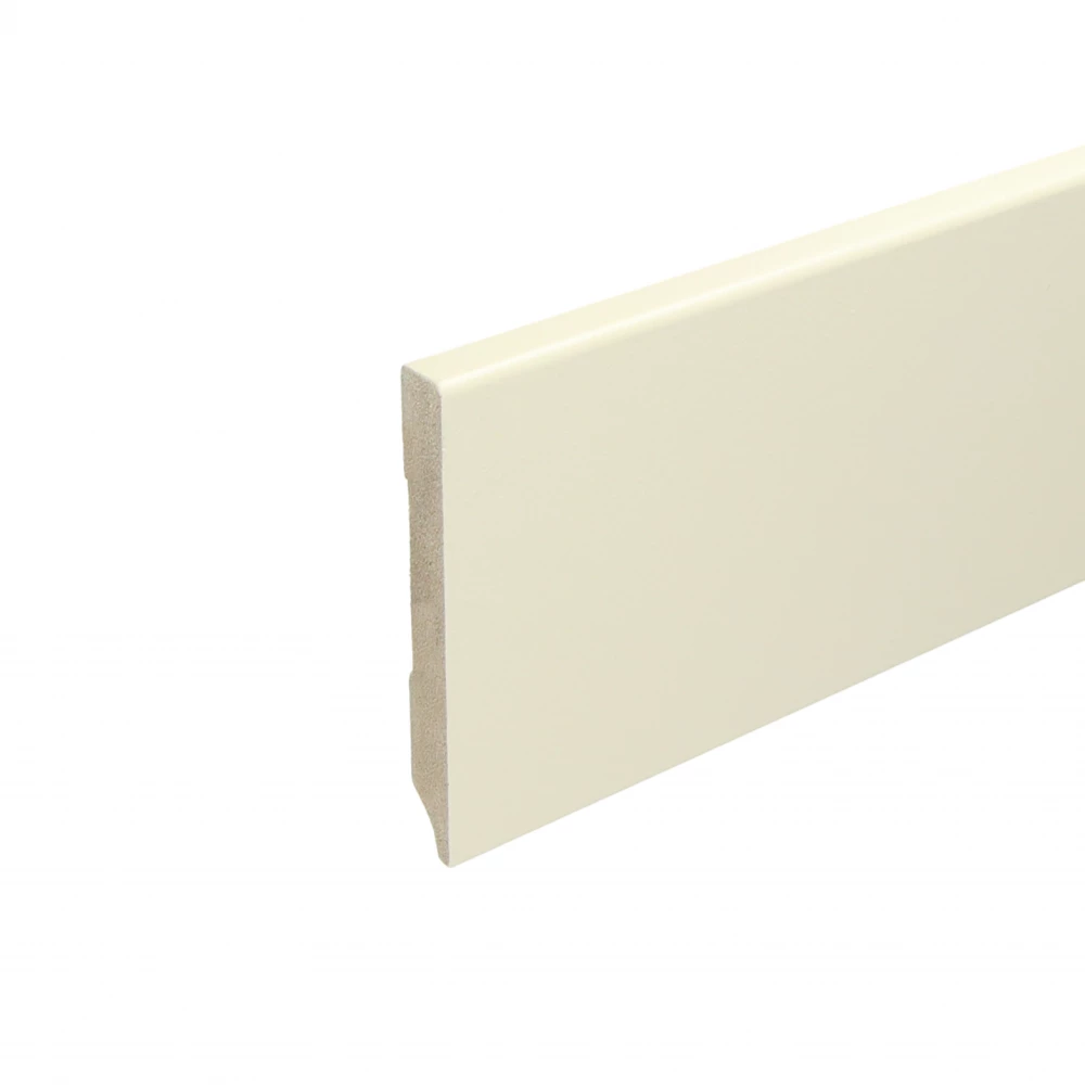 Moderne Voorgelakte Plint RAL9001 Creme Wit 120x12mm - Plinten