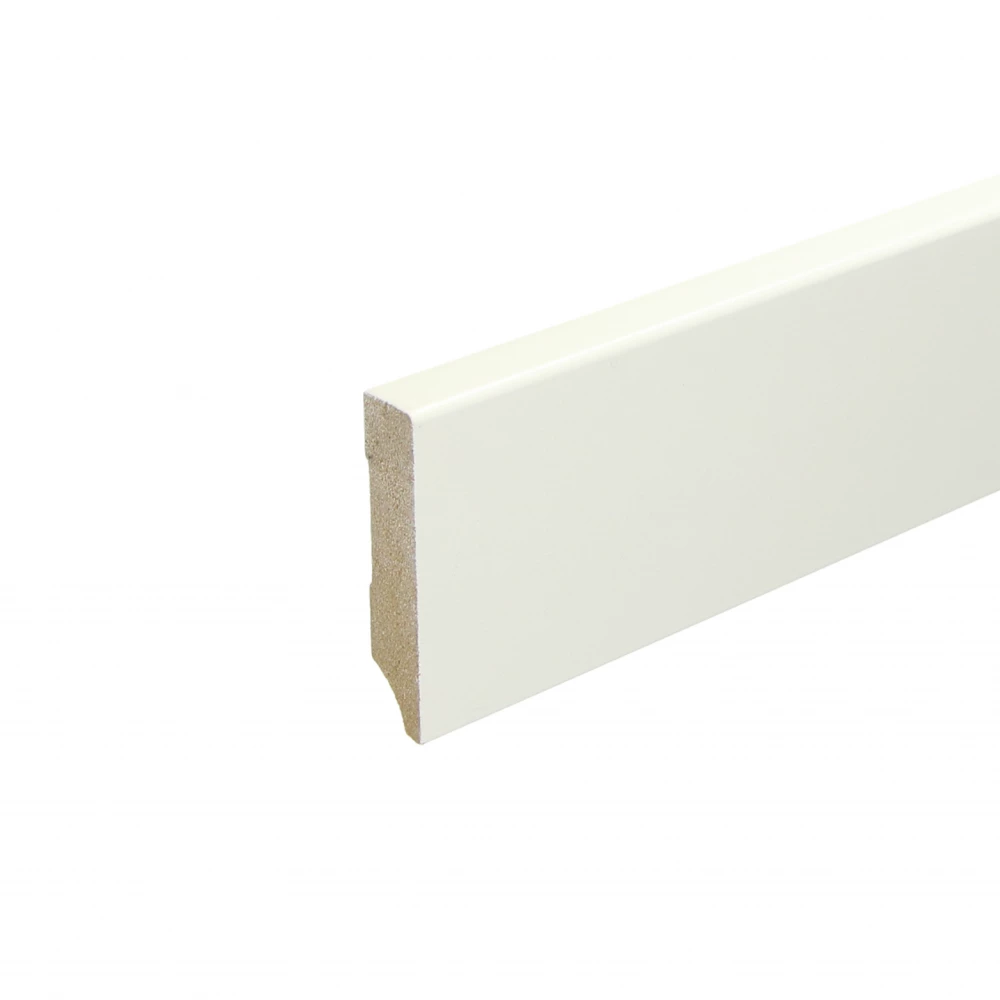 Moderne Voorgelakte Plint RAL9010 Zuiver Wit 70x15mm - Plinten