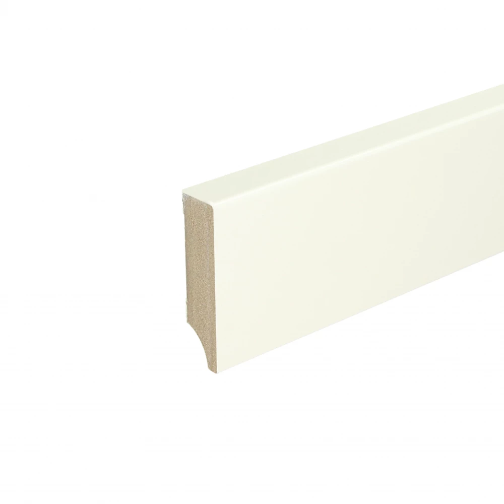 Moderne Voorgelakte Plint RAL9010 Zuiver Wit 70x18mm - Plinten