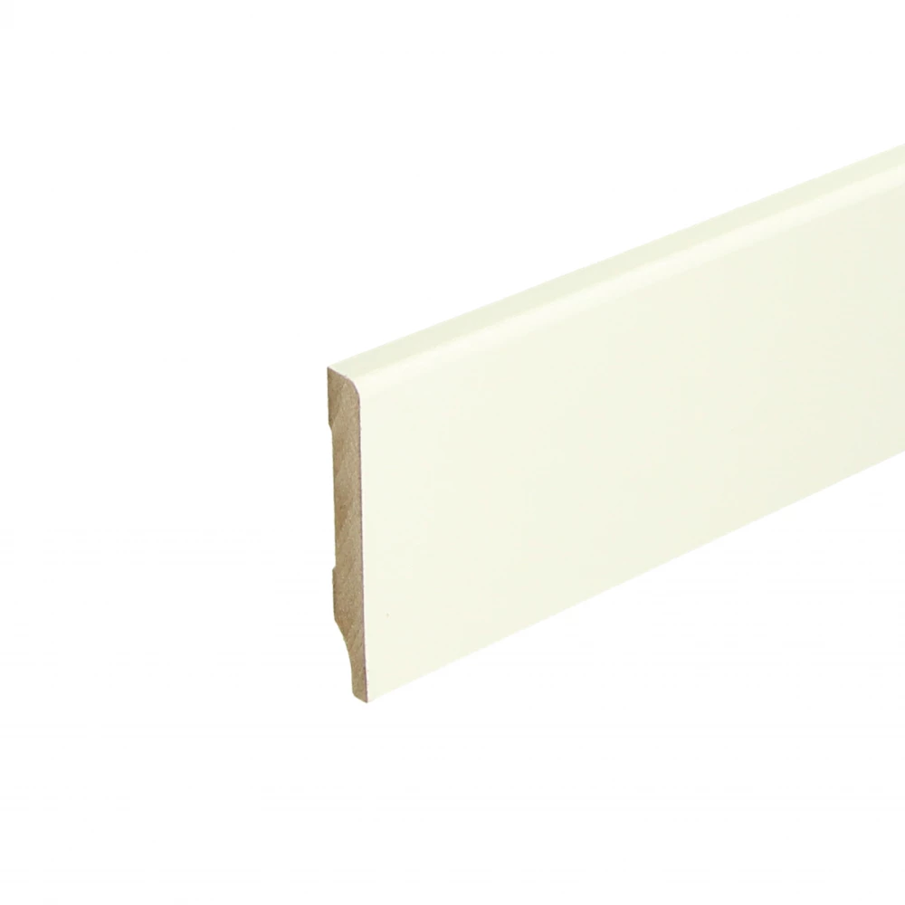 Moderne Voorgelakte Plint RAL9010 Zuiver Wit 70x9mm - Plinten