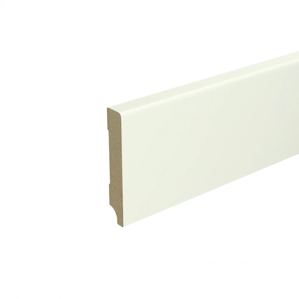 Moderne Voorgelakte Plint RAL9010 Zuiver Wit 90x15mm - Plinten
