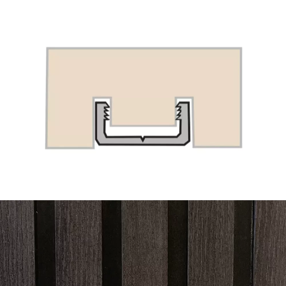 Panidur Plint + U Profiel Smokey Black - Lijstwerk