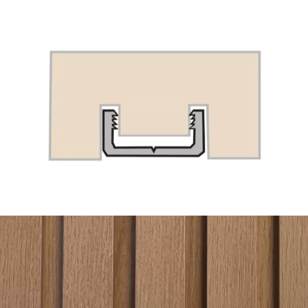 Panidur Plint + U Profiel Smokey Brown - Lijstwerk