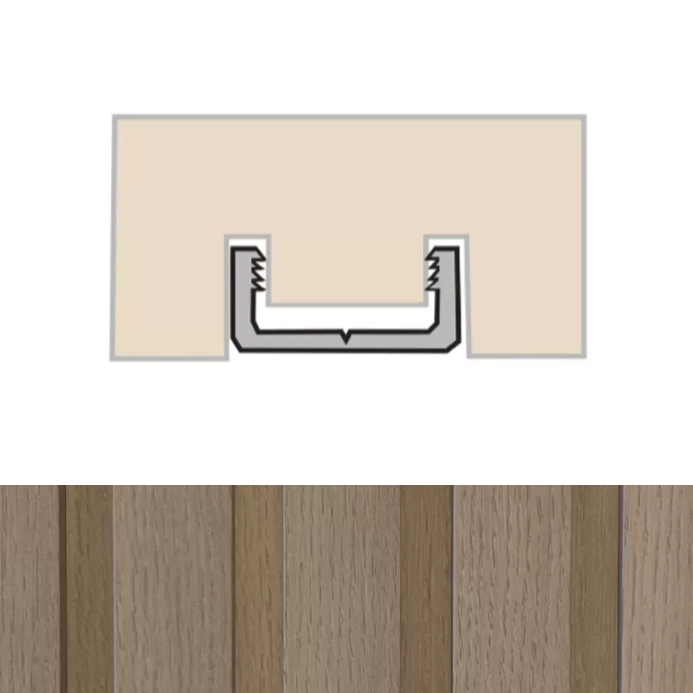 Panidur Plint + U Profiel Smokey Light - Lijstwerk