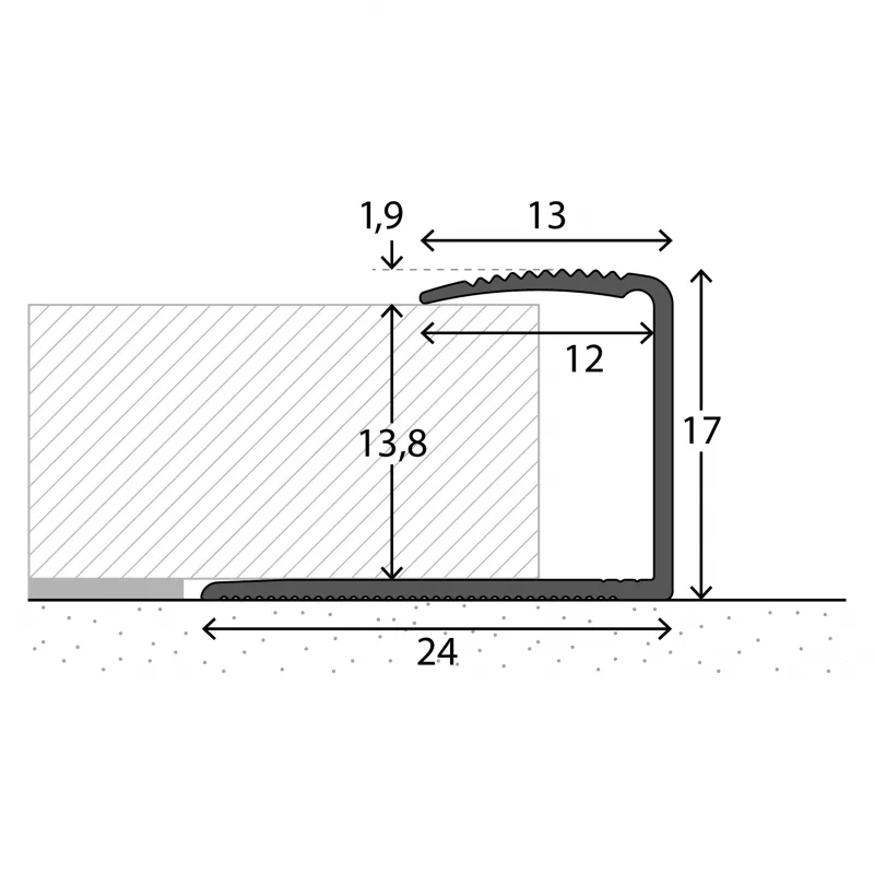 Prinz Eindprofiel Edelstaal Mat 12-14mm 2.70lm - Profielen
