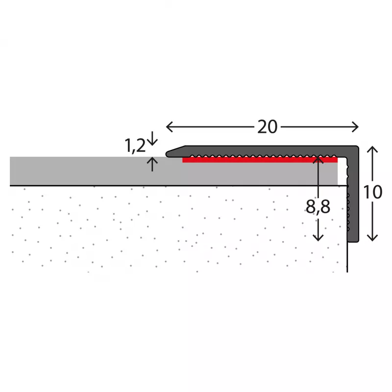 Prinz Hoekprofiel Zilver 20x10mm 2.70lm