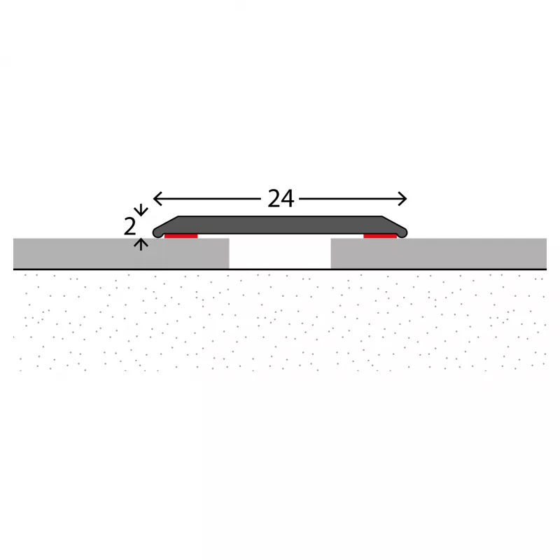Prinz Overgangsprofiel Zelfklevend Edelstaal Mat 1.00lm - Profielen