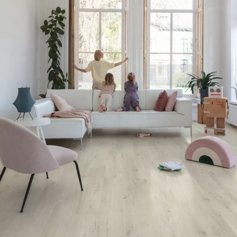 Quick-Step Alpha Vinyl Bloom Katoenwitte Eik Blush - Click Vinyl