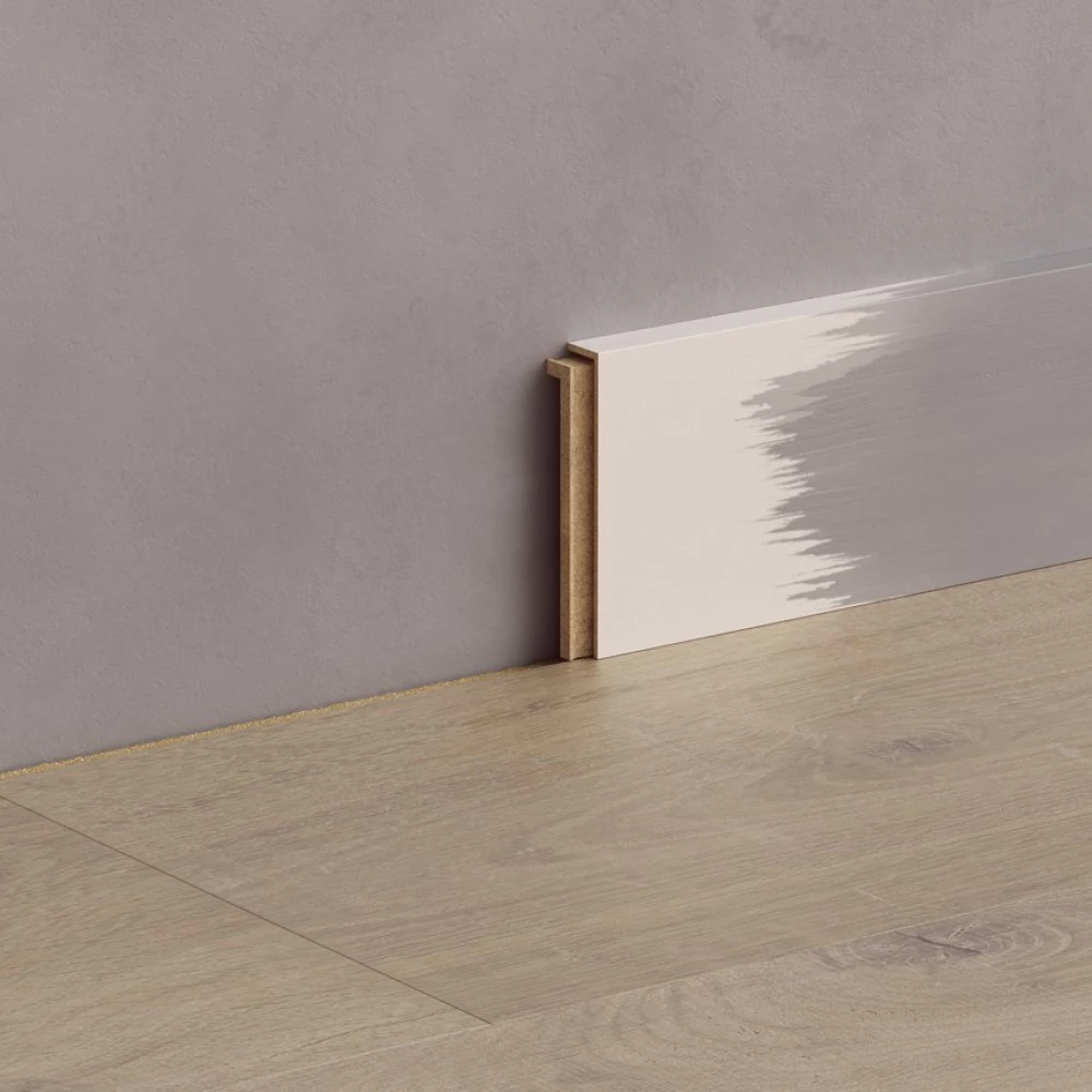 Quick-Step Klikbare Wit Overschilderbare Plint Kort 70mm - Plinten