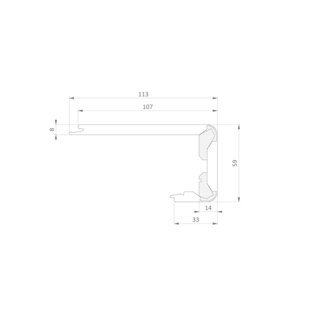 Quick-Step Laminaat Trapcover Impressive Katoen Eik - Trapneuzen