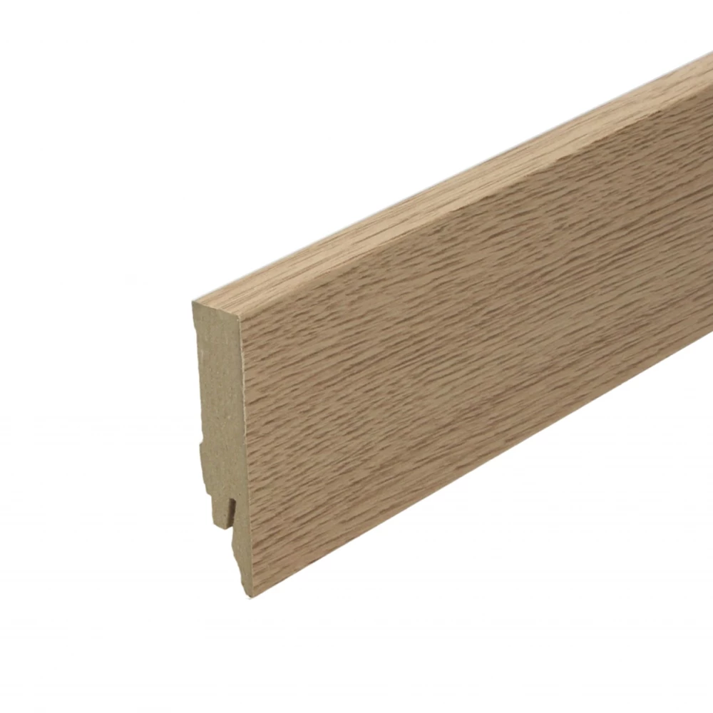 Rechte Folieplint Eiken Natuur 70x14mm - Plinten