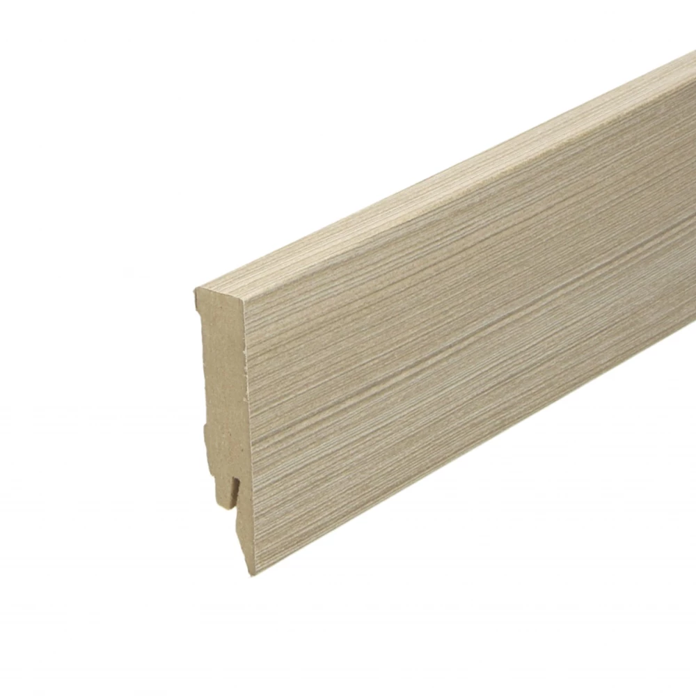 Rechte Folieplint Landhuis Grenen 70x14mm - Plinten