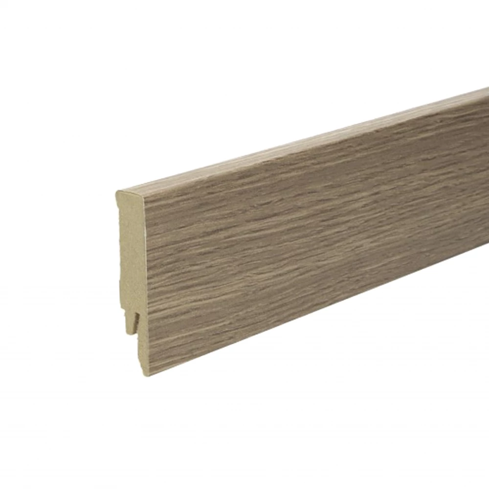 Rechte Folieplint Marquant Eiken Bruin 70x14mm - Plinten