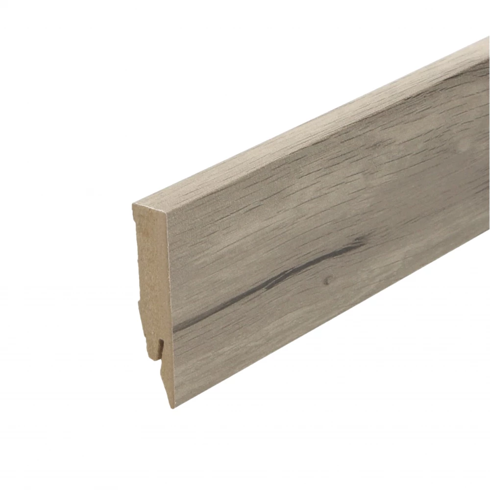 Rechte Folieplint Oud Eiken Licht 70x14mm - Plinten