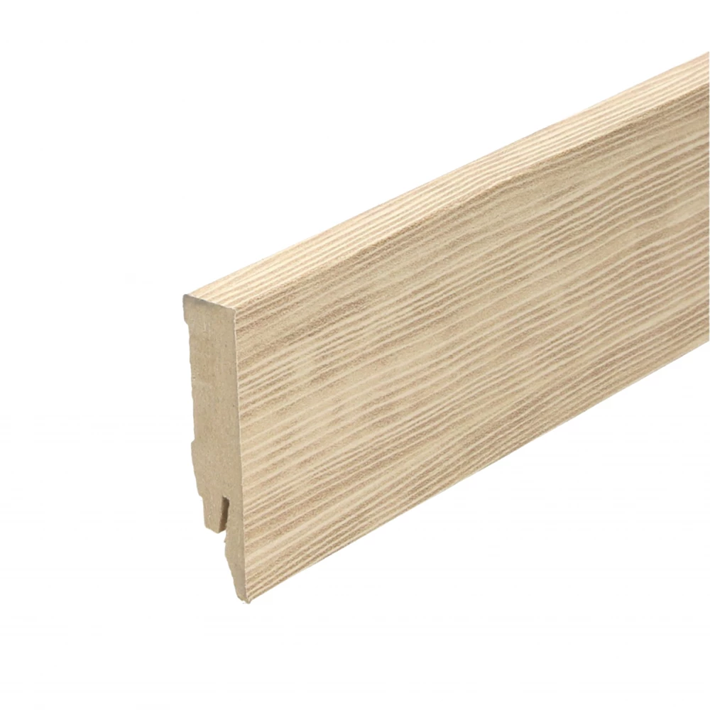 Rechte Folieplint Oud Grenen 70x14mm - Plinten