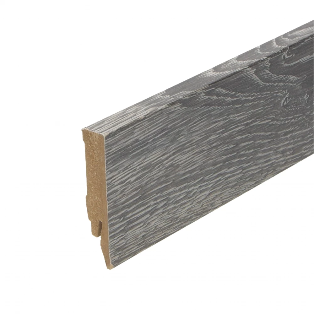 Rechte Folieplint Scarlet Oak Dark Grey 70x14mm - Plinten