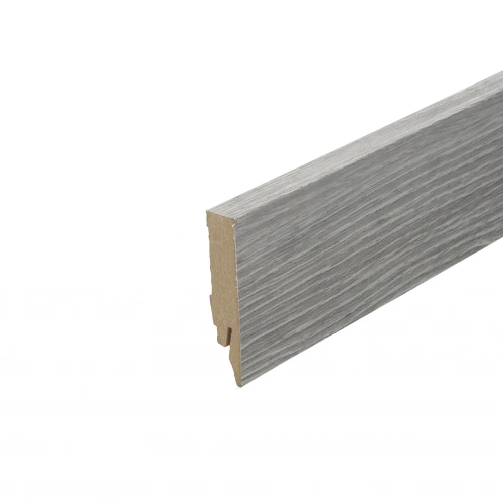 Rechte Folieplint Scarlet Oak Light Grey 70x14mm - Plinten