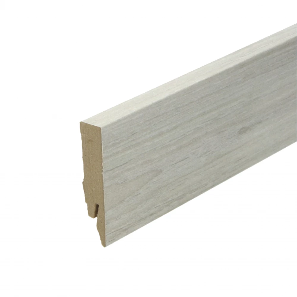 Rechte Folieplint Tennessee Grijze Eik 70x14mm - Plinten