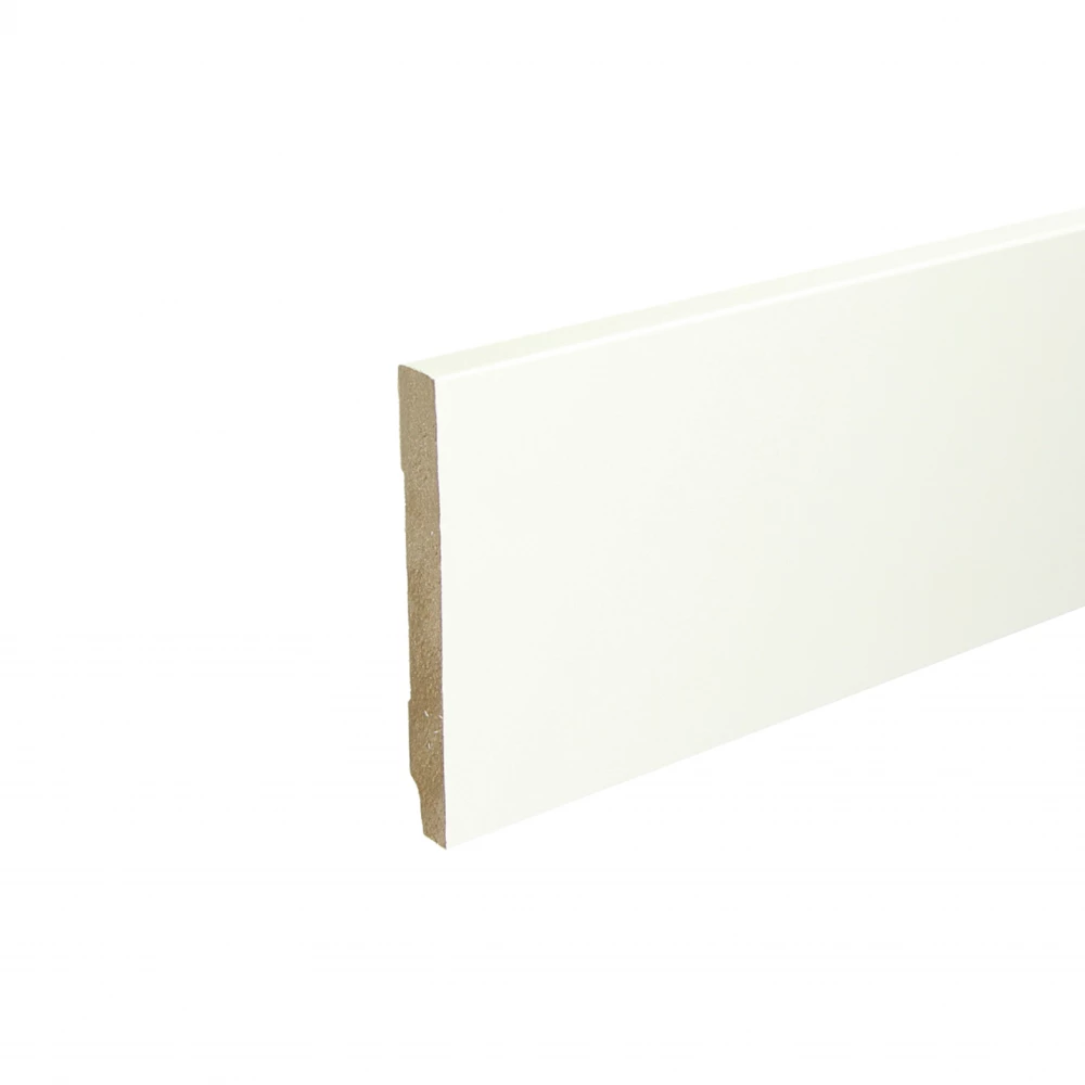 Rechte Folieplint Wit 120x15mm - Plinten