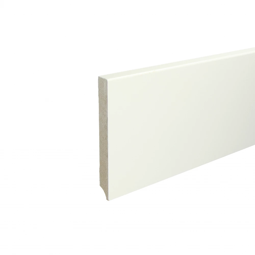 Moderne Voorgelakte Plint RAL9016 Verkeerswit 150x18mm - Plinten
