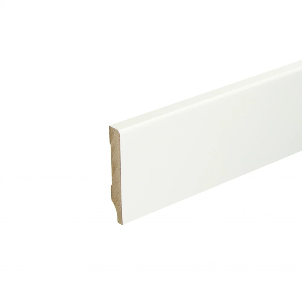 Moderne Voorgelakte Plint RAL9016 Verkeerswit 55x9mm - Plinten