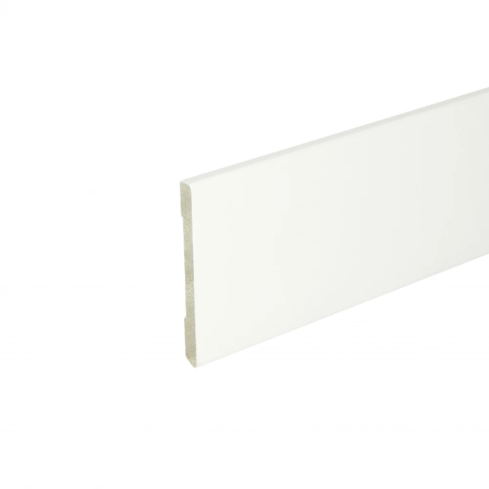 Moderne Voorgelakte Plint RAL9016 Verkeerswit 70x6mm - Plinten