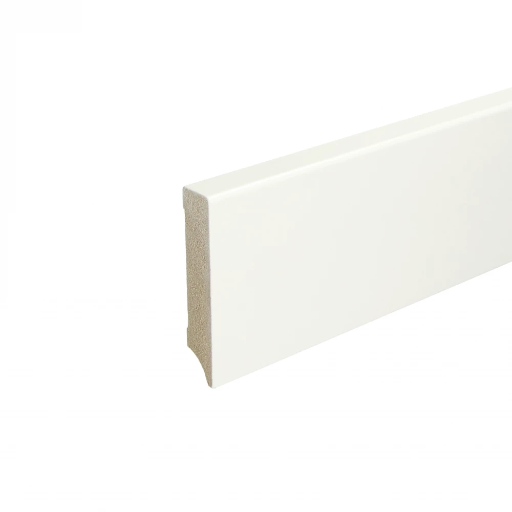 Moderne Voorgelakte Plint RAL9016 Verkeerswit 90x18mm - Plinten