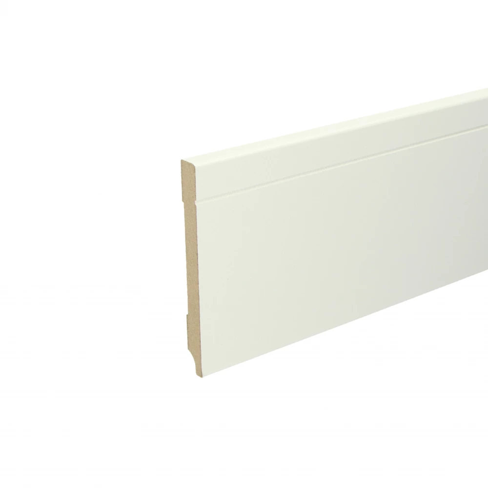 Tijdloze Voorgelakte Plint RAL9010 Zuiver Wit 120x12mm - Plinten